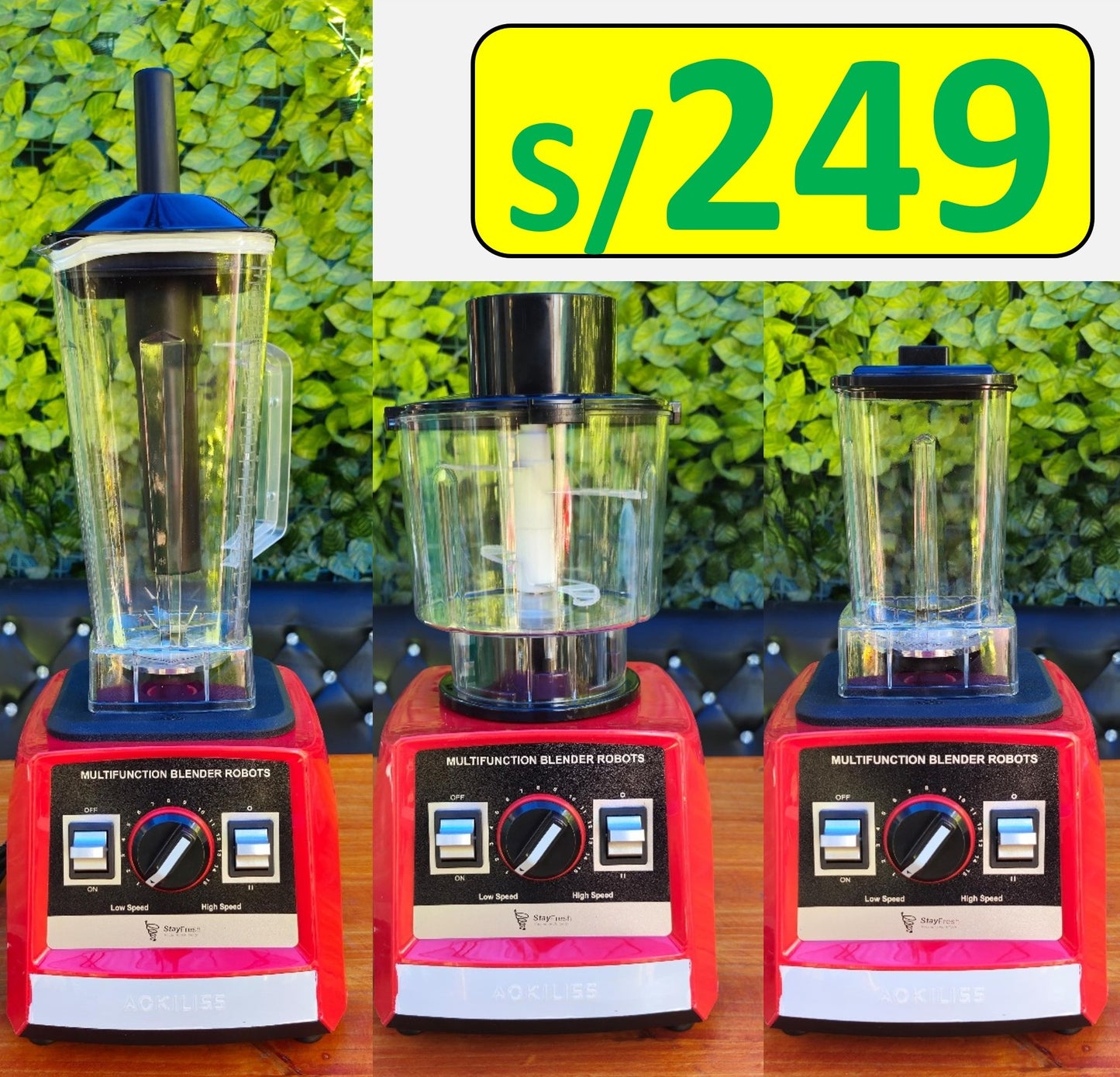 SUPER LICUADORA 3 EN 1 - SEMI INDUSTRIAL DE 15 VELOCIDADES