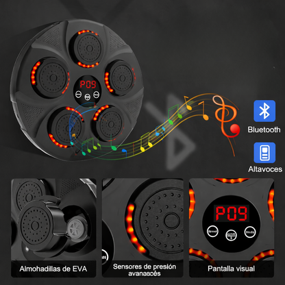 MAQUINA DE BOXEO MUSICAL + 2 GUANTES DE BOX GRATIS