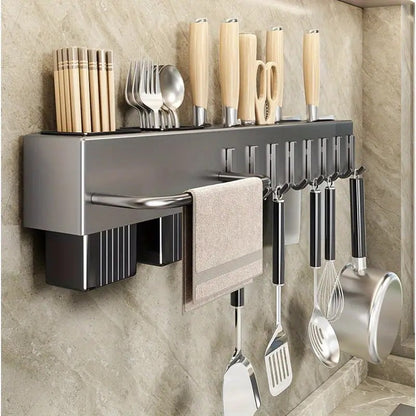 Soporte Organizador Para Cuchillos y Utensilios de Cocina en Acero Inoxidable