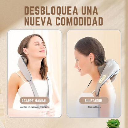 Masajeador de Cuello, Espalda, Hombros Portátil Recargable