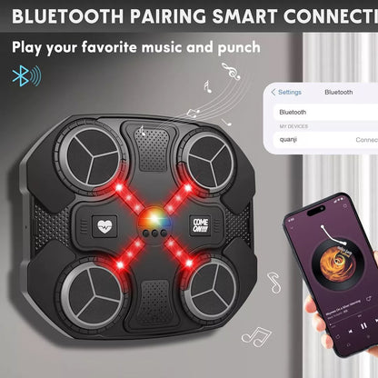 MÁQUINA DE BOXEO PARA NIÑOS MUSICAL + GUANTES, Bluetooth y luces