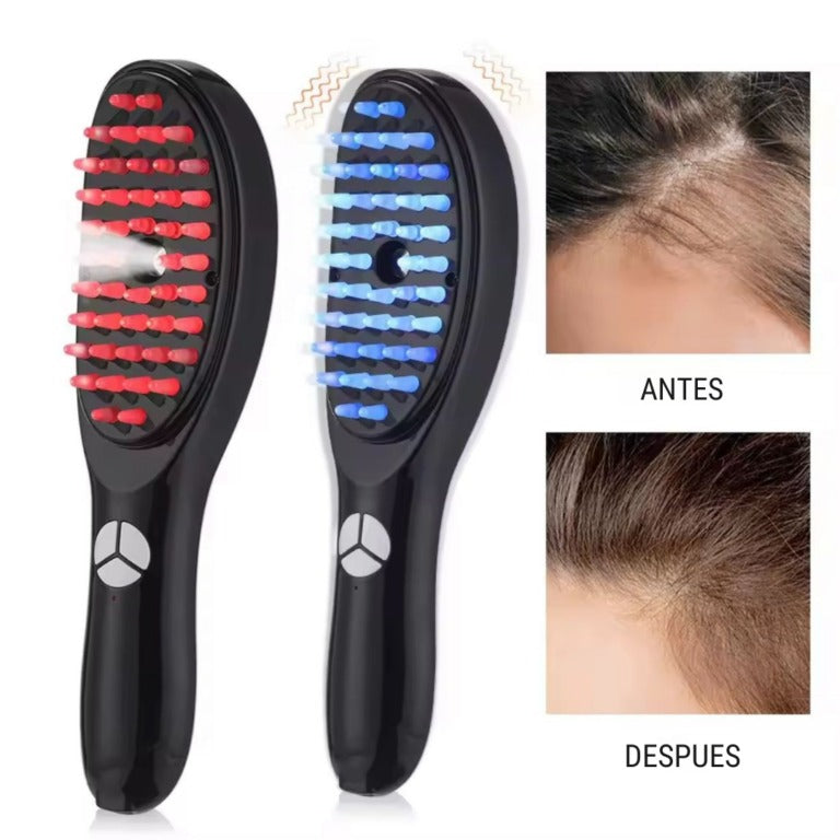Cepillo Anticaída 4 en 1 con foto terapia y vibración