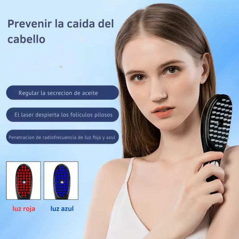 Cepillo Anticaída 4 en 1 con foto terapia y vibración