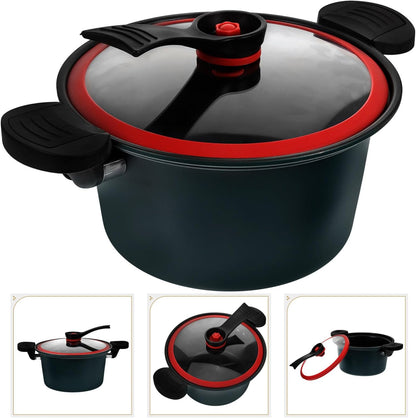 OLLA MICRO PRESIÓN ANTIADHERENTE DE 4 LITROS - TAPA DE VIDRIO