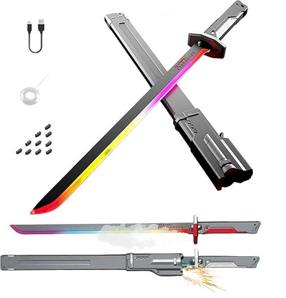 Sparkblade con Sonido, chispas, humo y Luces, recargable y accesorios.