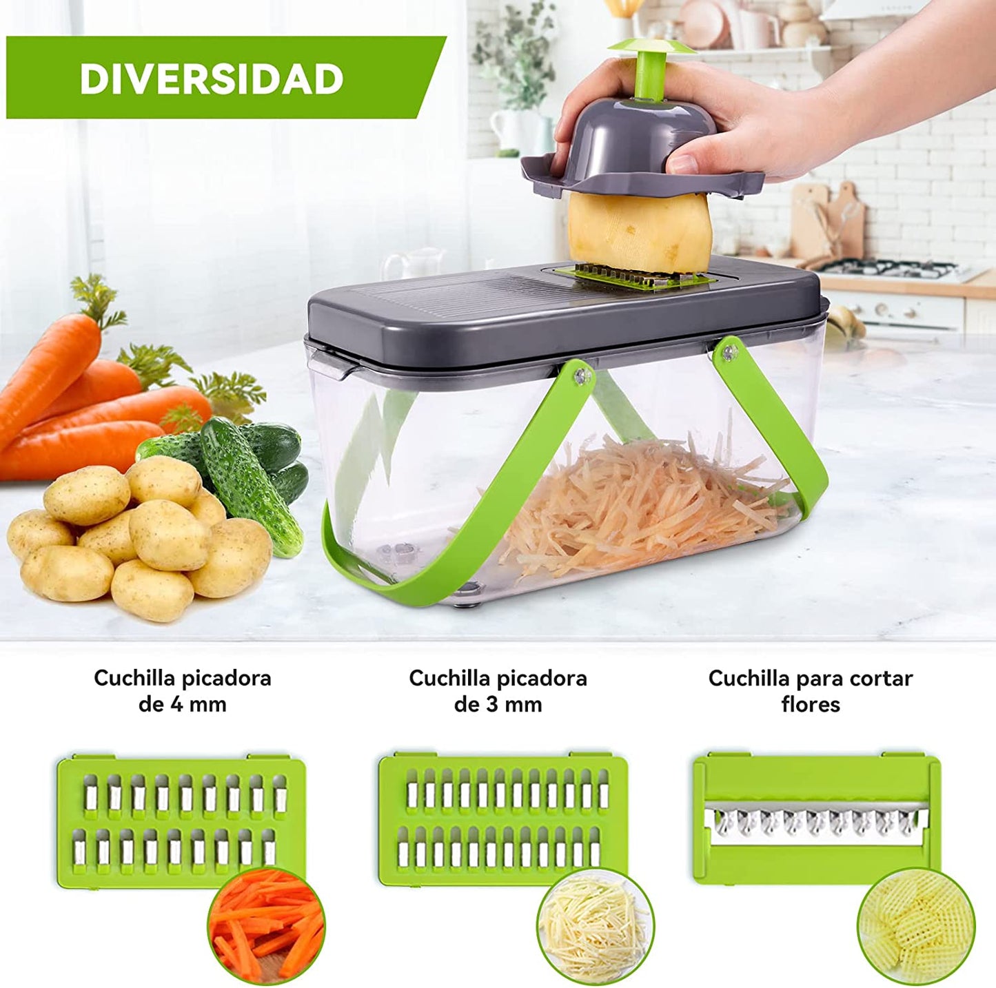 PICADOR DE VERDURAS 22 EN 1 (ORIGINAL)🥦🥕🍅