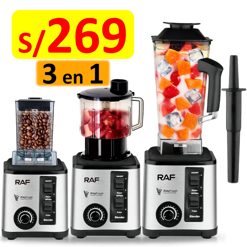 SUPER LICUADORA RAF 3 EN 1 - MULTIFUNCIONAL |SEMI INDUSTRIAL DE 15 VELOCIDADES
