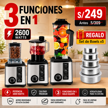 SUPER LICUADORAS DE 3, 5 Y 8 FUNCIONES |SEMI INDUSTRIALES DE 15 VELOCIDADES