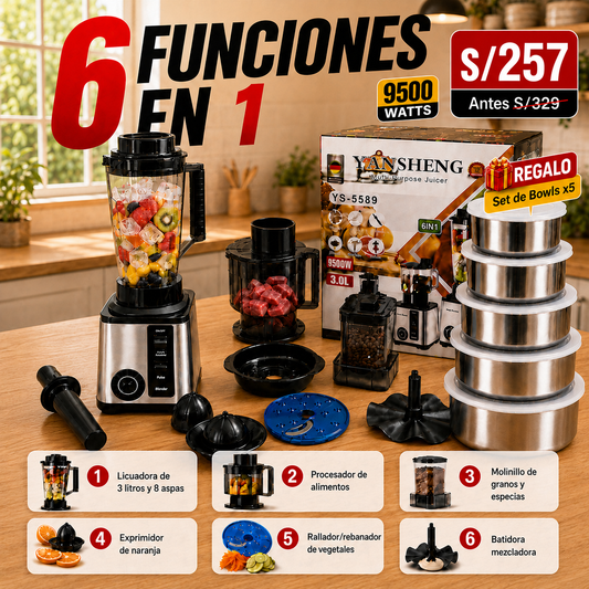 SUPER LICUADORAS DE 3, 6 Y 8 FUNCIONES |SEMI INDUSTRIALES DE 15 VELOCIDADES
