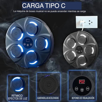 MAQUINA DE BOXEO MUSICAL + 2 GUANTES DE BOX GRATIS.
