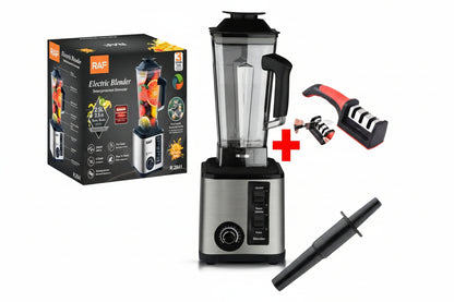 LICUADORA SEMI INDUSTRIAL PICA HIELO MARCA RAF DE 2300 WATTS,  15 VELOCIDADES Y BASE METÁLICA.