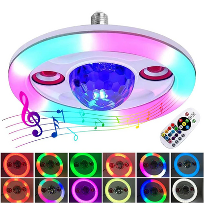 🎶FOCO INTELIGENTE 4 EN 1 - DOBLE PARLANTE BLUETOOTH🔉