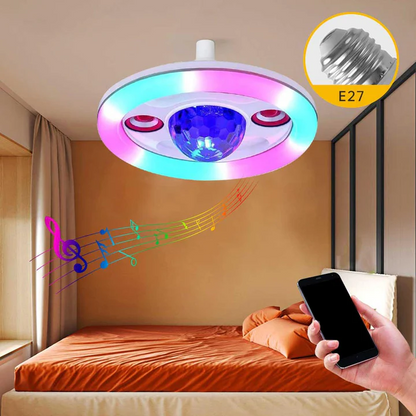🎶FOCO INTELIGENTE 4 EN 1 - DOBLE PARLANTE BLUETOOTH🔉