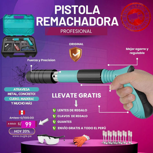 PISTOLA DE CLAVOS + 30 CLAVOS DE REGALO CON ENVÍO GRATIS