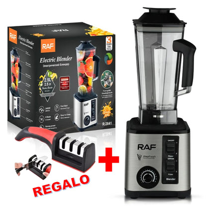 LICUADORA SEMI INDUSTRIAL PICA HIELO MARCA RAF DE 2300 WATTS,  15 VELOCIDADES Y BASE METÁLICA.