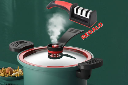 OLLA MICRO PRESIÓN ANTIADHERENTE DE 4 LITROS - TAPA DE VIDRIO