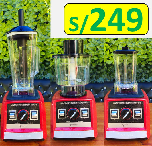 SUPER LICUADORA 3 EN 1 - SEMI INDUSTRIAL DE 15 VELOCIDADES
