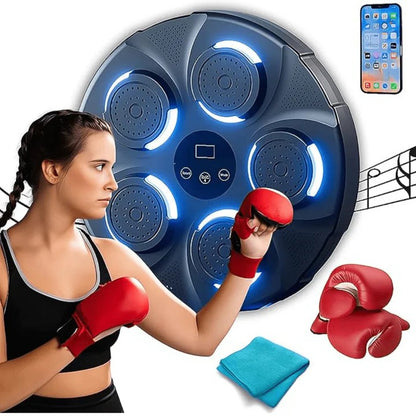 MAQUINA DE BOXEO MUSICAL + 2 GUANTES DE BOX GRATIS.