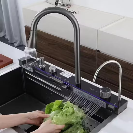 PREVENTA LAVADERO 7 EN 1 MULTIFUNCIONAL PREMIUM, 5 TECLAS, PANEL LED DE ACERO INOXIDABLE