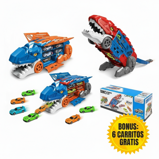 SUPER DINO TRANSFORMER + 6 AUTOS DE REGALO🎁  ®