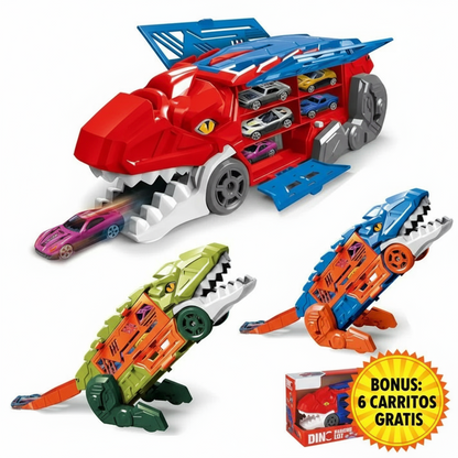 SUPER DINO TRANSFORMER + 6 AUTOS DE REGALO🎁  ®