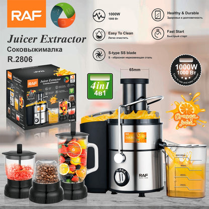 EXTRACTOR ELECTRICO 4 EN 1 RAF R.2806 800W