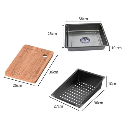 LAVADERO 7 EN 1 MULTIFUNCIONAL PREMIUM, 5 TECLAS, PANEL LED DE ACERO INOXIDABLE