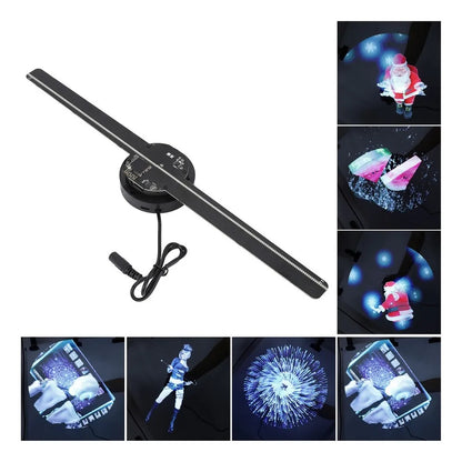 PROYECTOR VENTILADOR HOLOGRÁFICO 3D de 42 cm - APP CELULAR Y PC