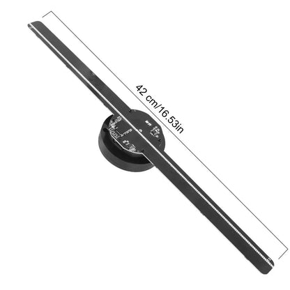 PROYECTOR VENTILADOR HOLOGRÁFICO 3D de 42 cm - APP CELULAR Y PC