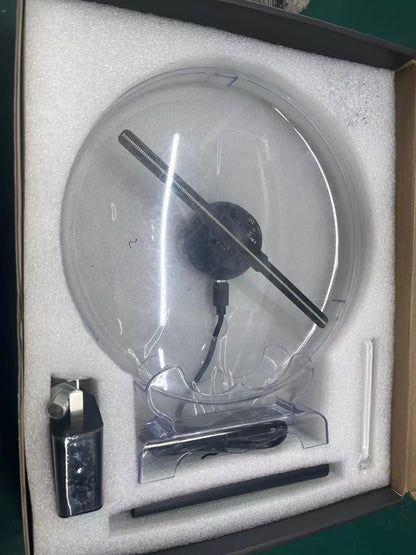 PROYECTOR VENTILADOR HOLOGRÁFICO 3D de 42 cm - APP CELULAR Y PC