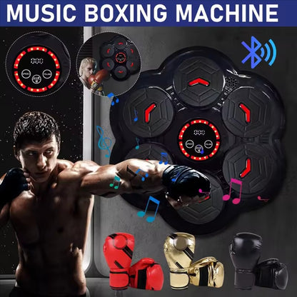 MAQUINA DE BOXEO MUSICAL + 2 GUANTES DE BOX GRATIS