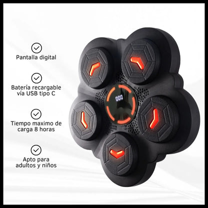 MAQUINA DE BOXEO MUSICAL + 2 GUANTES DE BOX GRATIS