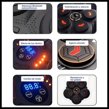 MAQUINA DE BOXEO MUSICAL + 2 GUANTES DE BOX GRATIS