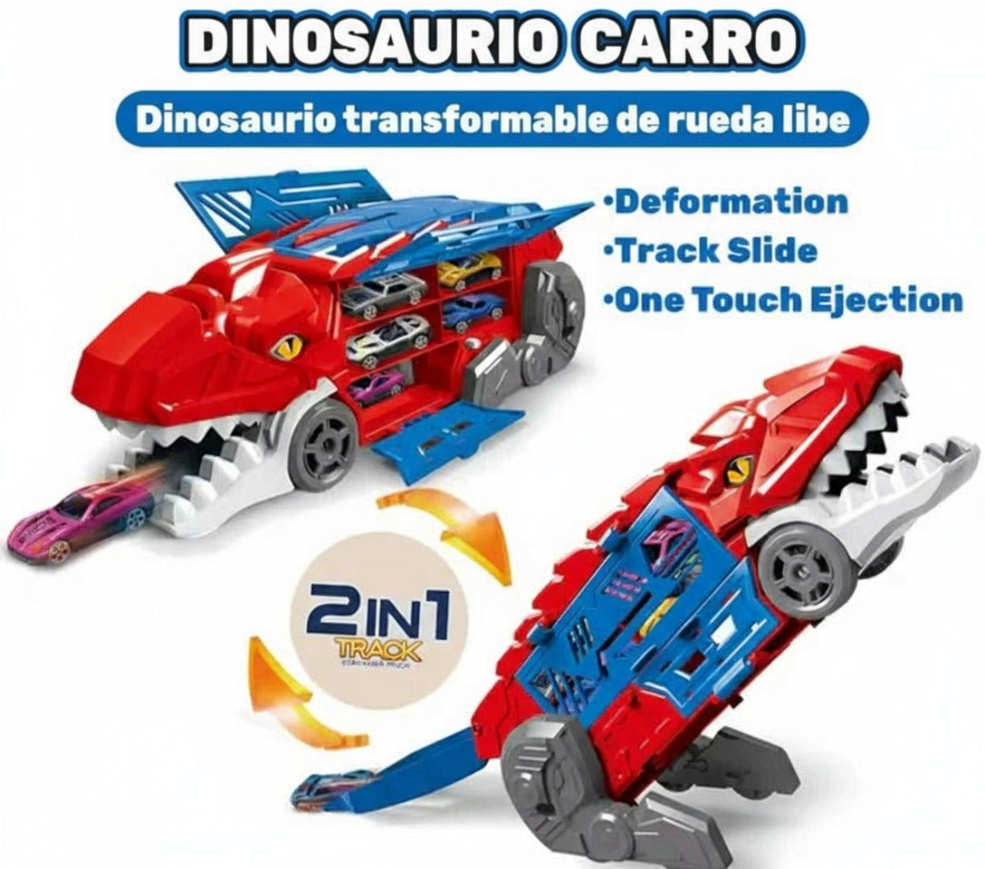 SUPER DINO TRANSFORMER + 6 AUTOS DE REGALO🎁  ®