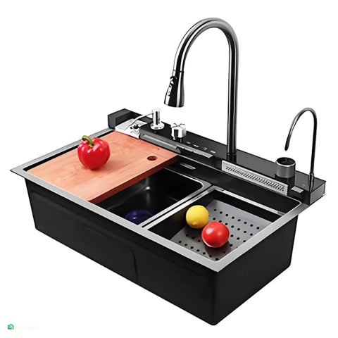 PREVENTA LAVADERO 7 EN 1 MULTIFUNCIONAL PREMIUM, 5 TECLAS, PANEL LED DE ACERO INOXIDABLE