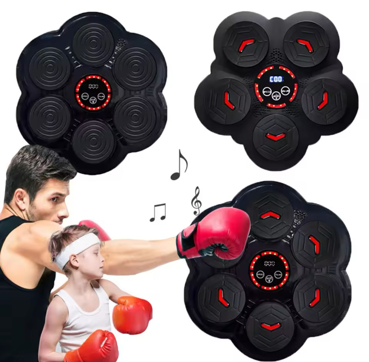 MAQUINA DE BOXEO MUSICAL + 2 GUANTES DE BOX GRATIS