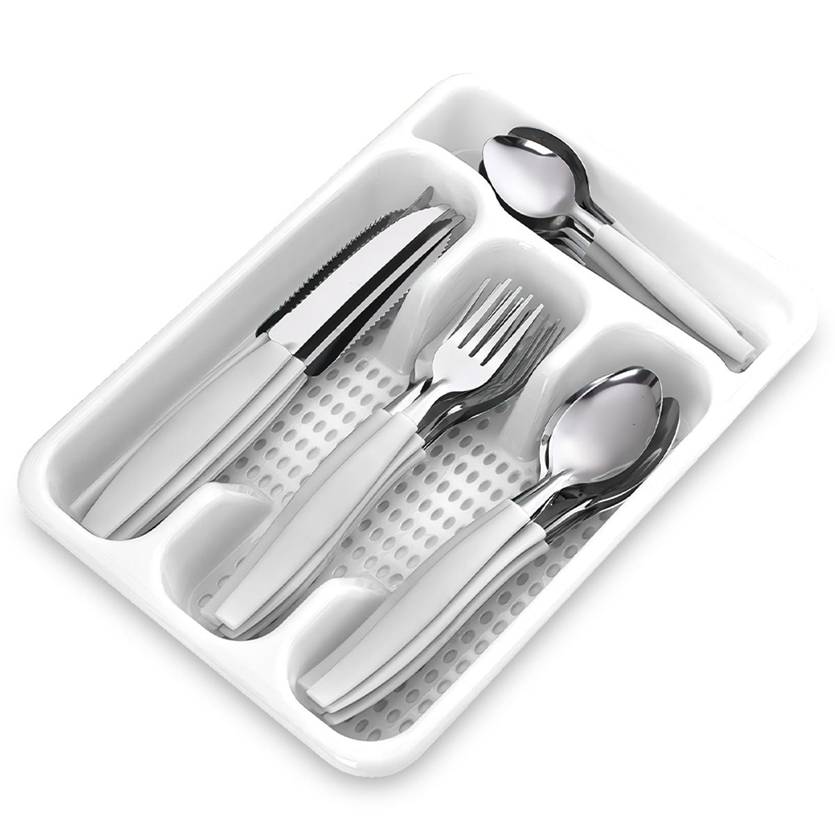 Set de 24 Cubiertos con canastilla