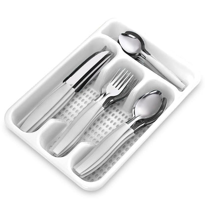 Set de 24 Cubiertos con canastilla