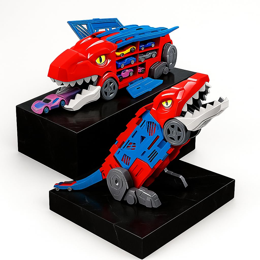 SUPER DINO TRANSFORMER + 6 AUTOS DE REGALO🎁  ®