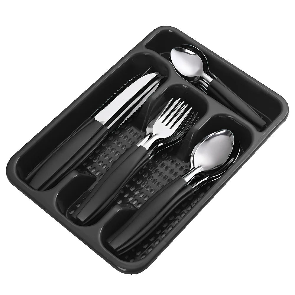 Set de 24 Cubiertos con canastilla