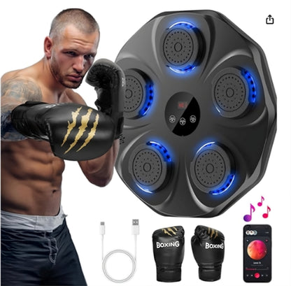 MAQUINA DE BOXEO MUSICAL + 2 GUANTES DE BOX GRATIS.