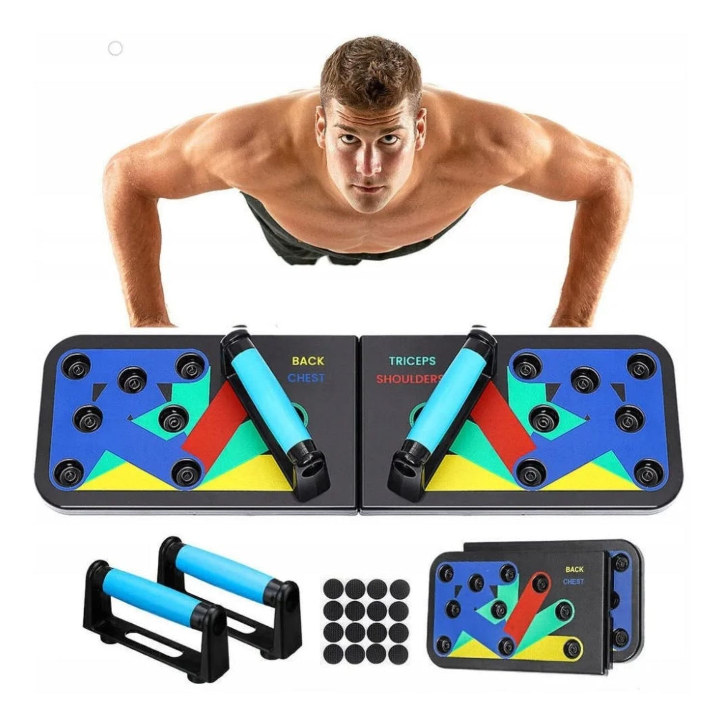 TABLERO DE FLEXIONES 12 EN 1 - PUSH UP